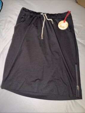 Buki Black Drawstring A-Line Skirt